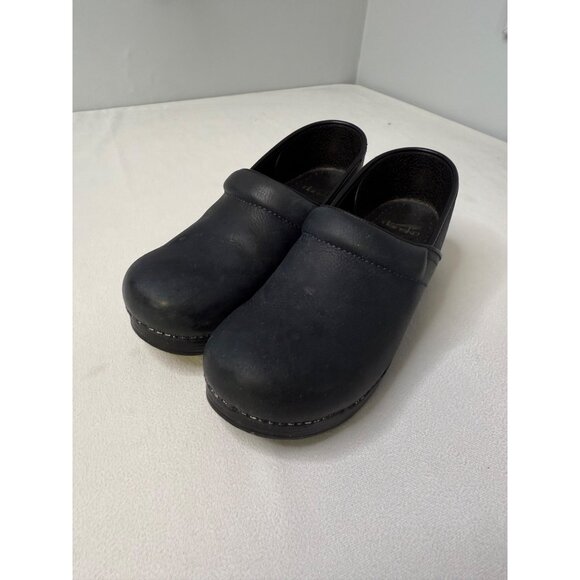 Womens Navy Suede Dankso Clogs - Size 41 - Picture 1 of 9